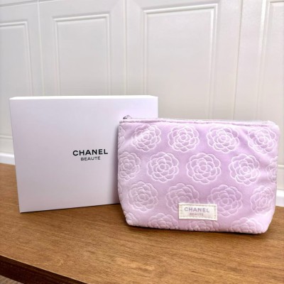 Chanel Purple Puff Makeup Bag